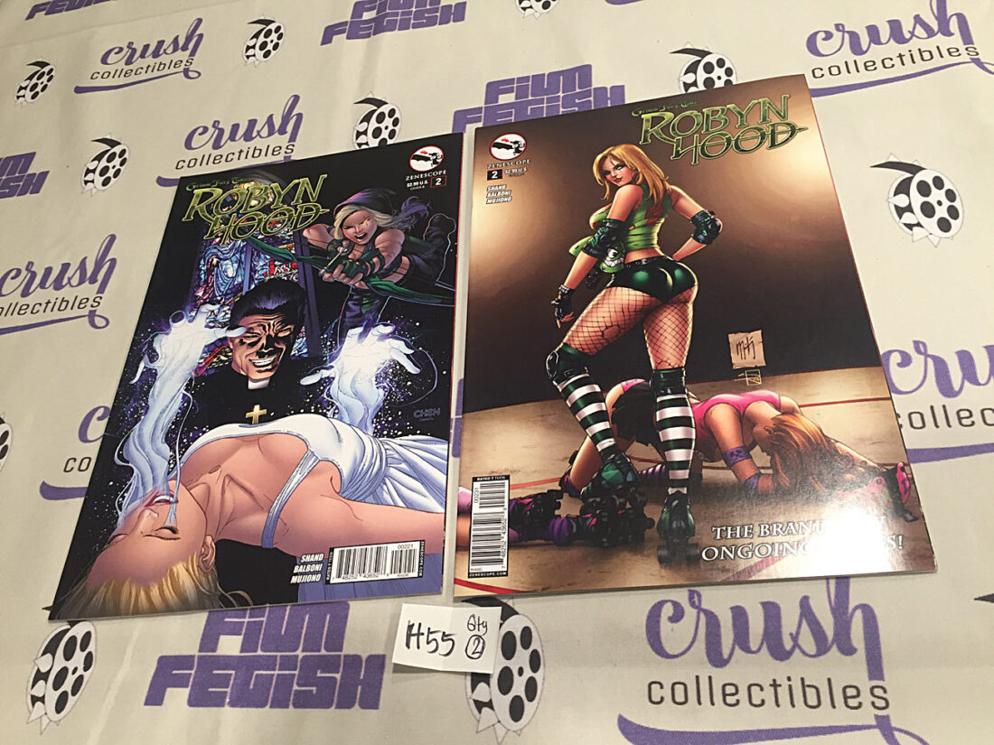 Grimm Fairy Tales Robyn Hood Comic Book Set of 2 (Issue 2, Sept. 2014, 1st Printing) Zenescope [H55]