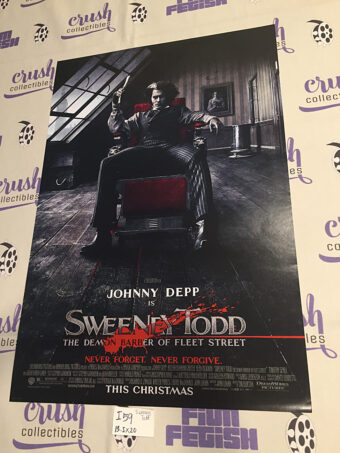 Sweeney Todd: The Demon Barber of Fleet Street 13×20 inch Original Promotional Movie Poster, Johnny Depp Seated [I59]