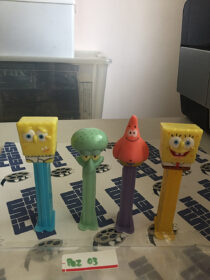 SpongeBob SquarePants Set of 4 Collector PEZ Dispensers, Squidward Q. Tentacles, Patrick Star [PEZ03]