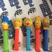 The Simpsons Set of 5 Collector PEZ Dispensers, Marge, Lisa, Maggie, Bart, Homer Simpson [PEZ05]