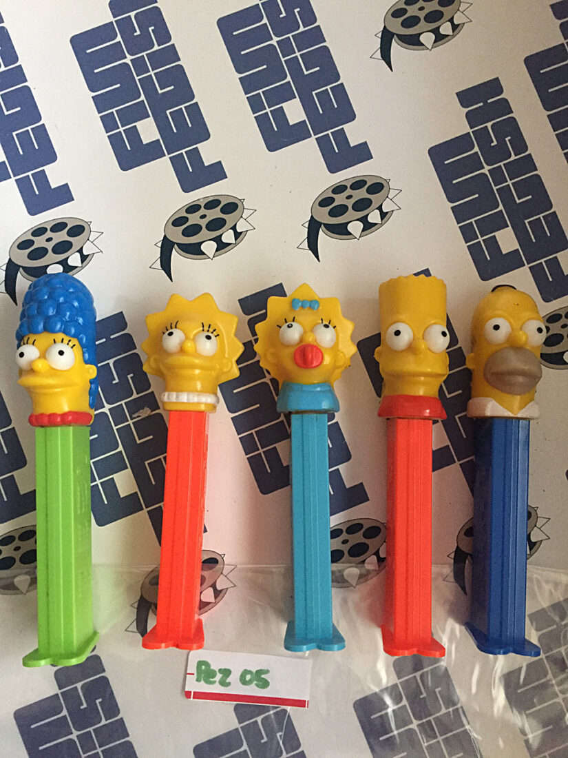 The Simpsons Set of 5 Collector PEZ Dispensers, Marge, Lisa, Maggie, Bart, Homer Simpson [PEZ05]