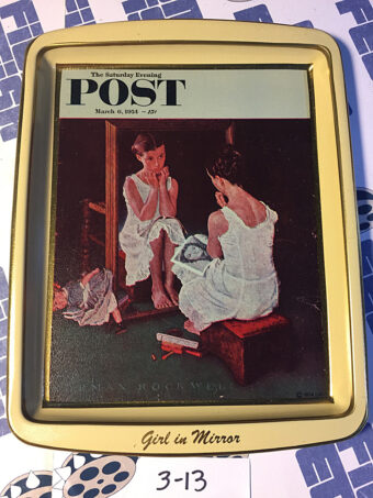 Norman Rockwell The Saturday Evening Post Girl in Mirror Collector’s Series Tray/Plate