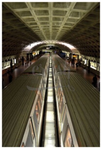 DC Metro Trains Pulling into Station Photo Print [210803-0011]