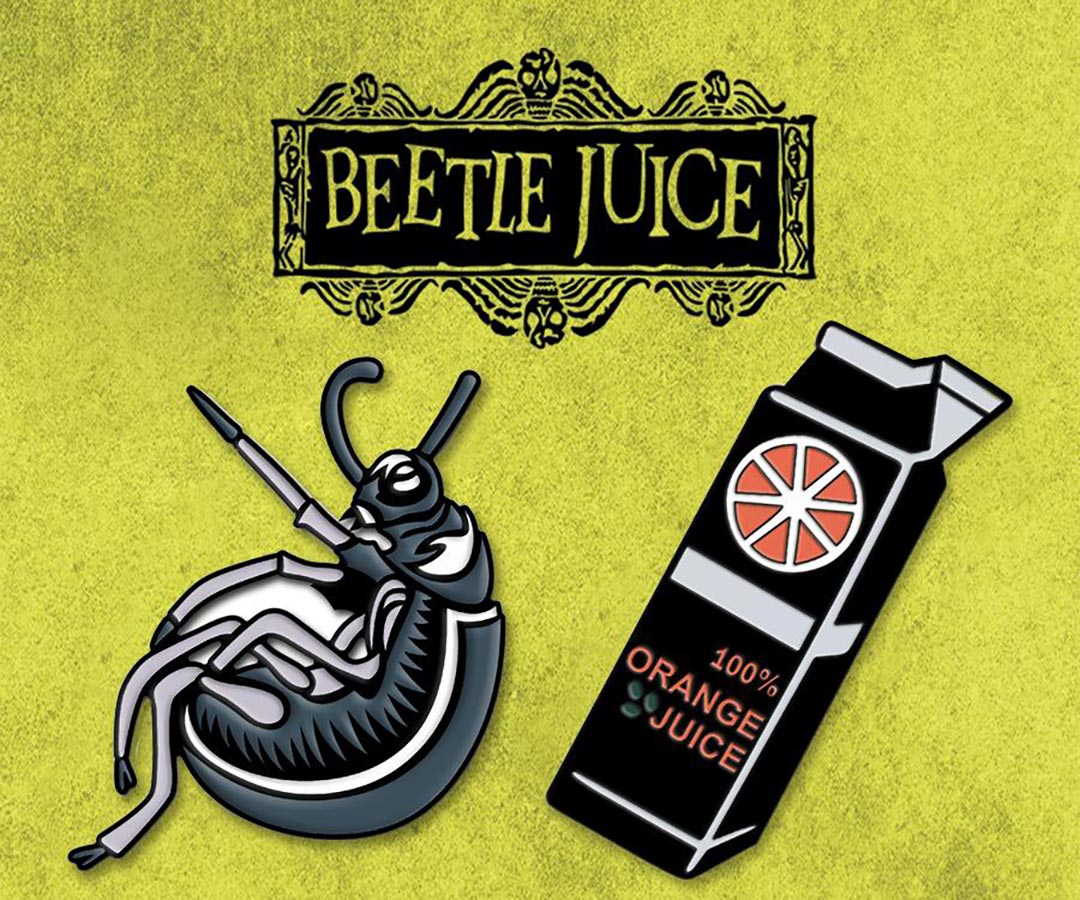 Beetlejuice Movie Enamel Pins Designed by Phantom City Creative and Waxwork