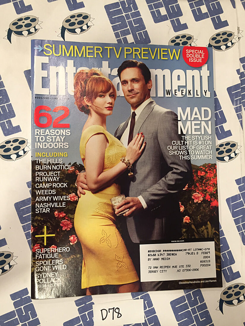 Entertainment Weekly Magazine (June 6, 2008) Christina Hendricks, Jon Hamm, Mad Men [D78]