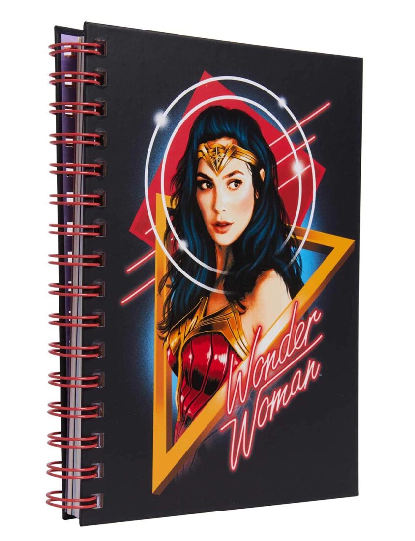 DC Comics Wonder Woman 1984 Hardcover Spiral Notebook with Foldout Sticker Sheet
