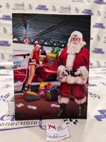 Set of 10 Boxed Science Fiction Pin-up Themed Santa Claus Christmas Greeting Cards