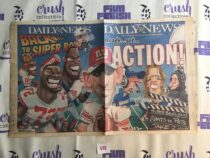 Daily News Newspaper N.Y. Giants vs. N.E. Patriots Super Bowl XLVI Take 2 Caricature Spread [V08]