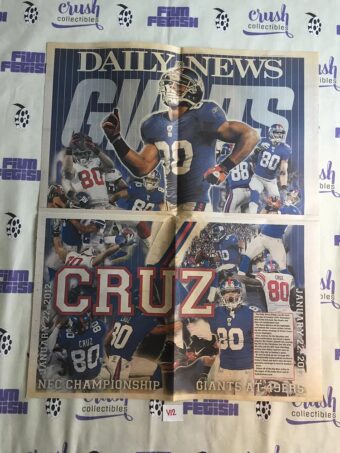 Daily News Newspaper New York Giants NFC Championship vs 49ers, Victor Cruz [V12]