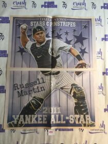 New York Daily News Newspaper 2011 Yankees All-Star Russell Martin Foldout Poster [V24] Go Yanks!