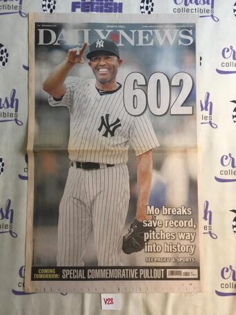 New York Daily News Mariano Rivera Career Saves Leader Tribute Poster (Sept 20, 2011) [V28]