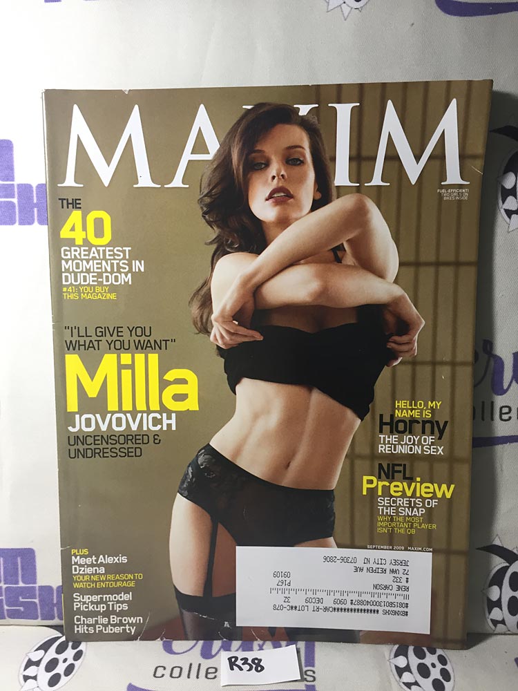 Maxim Magazine (September 2009) Milla Jovovich Alexis Dziena [R38]