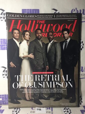 The Hollywood Reporter (January 15, 2016) John Travolta, Sarah Paulson, Cuba Gooding Jr., David Schwimmer [S92]