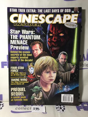 Cinescape Insider Magazine: Star Wars Phantom Menace Preview (1999) Painted Cover Art [S33]