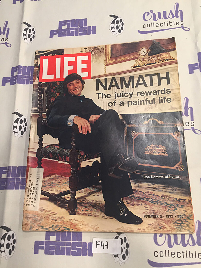 Life Magazine (November 3, 1972) Joe Namath Larry Burrows  [F44]