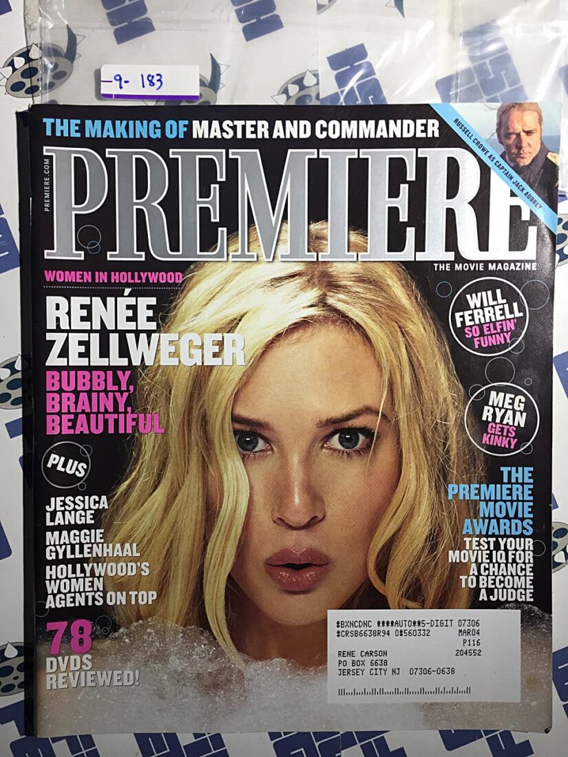 Premiere Magazine Renee Zellweger Will Ferrell Jessica Lange [9183]