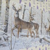 Deer in Forest 27×51 inch Licensed Beach Towel [T04]