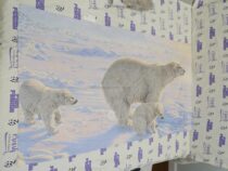 Polar Bear Family on Ice 51×27 inch Licensed Beach Towel [T05]