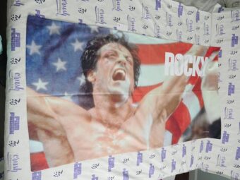 Patriotic Flag Rocky Original Movie Poster 27×51 inch Licensed Beach Towel Sylvester Stallone [T31]