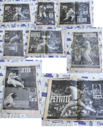 Set of 3 New York Daily News Vintage Newspaper Editions Sports, Derek Jeter, Andy Pettitte, Darryl Strawberry (1996) [W28]