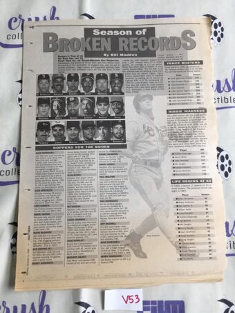 New York Daily News (Oct 6, 1996) Alex Rodriguez, Mo Vaughn baseball Newspaper Cover V53