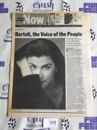 New York Daily News (Mar 21, 1996) Cecilia Bartoli Opera Singer Mezzo Soprano Newspaper Cover V59