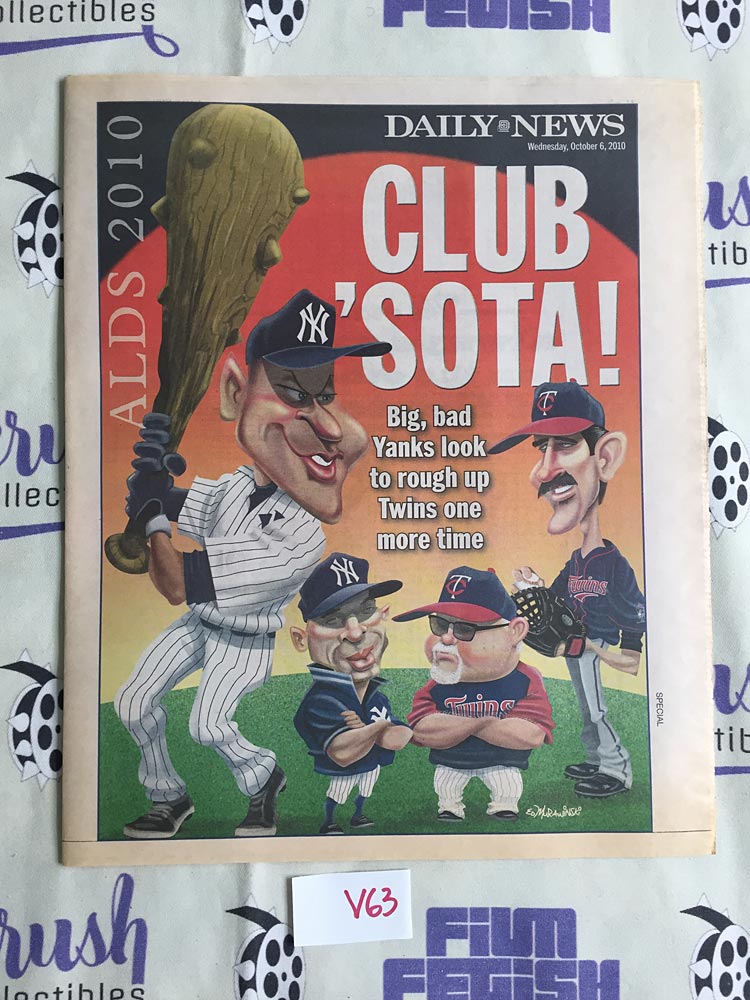 New York Daily News (Oct 6, 2010) CC Sabathia Baseball Newspaper Cover V63