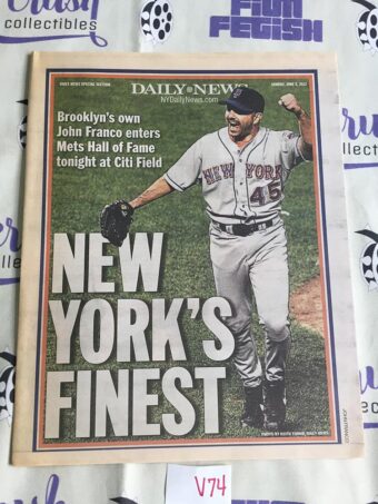 New York Daily News (Jun 3, 2012) John Franco Baseball Newspaper Cover V74