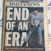 New York Daily News (Nov 5, 2001) Derek Jeter Baseball Newspaper Cover V81