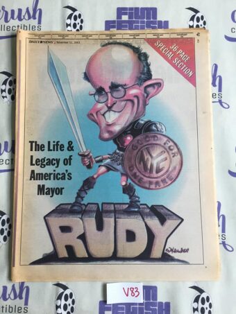 New York Daily News (Nov 11, 2001) Rudy Giuliani Special Section Newspaper Cover V83