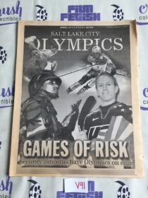 New York Daily News (Feb 7, 2002) Brian Leetch Salt Lake City Olympics Newspaper Cover V91