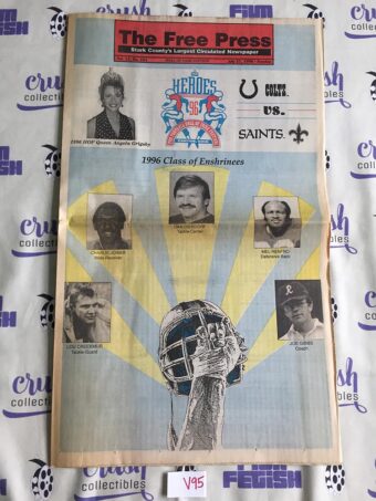 The Free Press (Jul 21, 1996) Dan Dierdorf Charlie Joiner Football Newspaper Cover V95