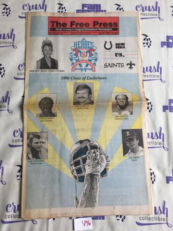 The Free Press (Jul 21, 1996) Dan Dierdorf Charlie Joiner Football Newspaper Cover V96