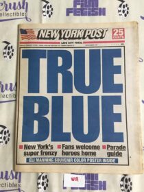 New York Post Newspaper (Feb 5, 2008) Eli Manning Football Victory True Blue W01