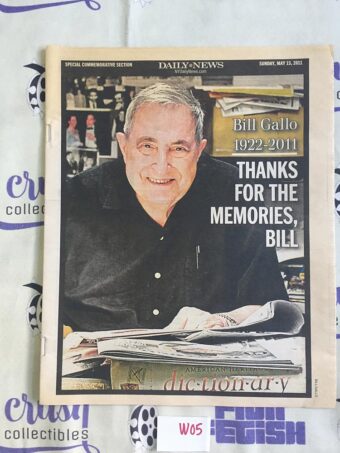 New York Daily News (May 15 2011) Bill Gallo Cartoonist Newspaper Cover W05