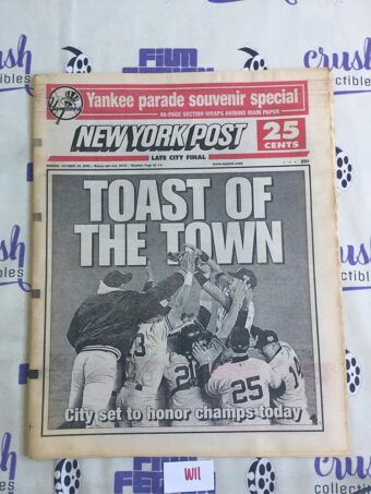 New York Post (Oct 30, 2000) Yankee Parade Souvenir Baseball Newspaper Cover W11