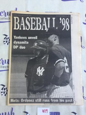 New York Daily News (Mar 29, 1998) Derek Jeter, Rey Ordóñez, Baseball Newspaper Cover W19