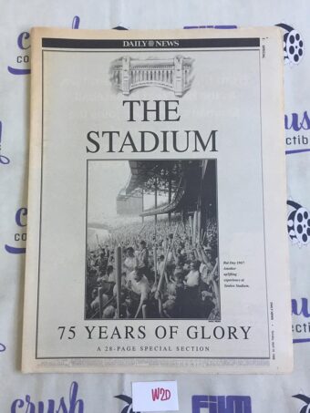 New York Daily News (Apr 19, 1998) 75 Years Yankee Stadium Baseball Newspaper Cover W20