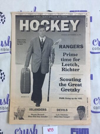 New York Daily News (Sep 29, 1996) Wayne Gretzky Ice Hockey Newspaper Cover W33