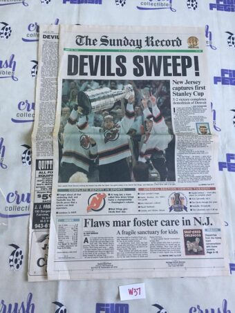 The Sunday Record (Jun 25, 1995) Devils Stanley Cup Finals Ice Hockey Newspaper Cover W37