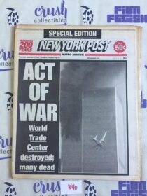 New York Post (Sep 12, 2001) 911 Attack on America Special Edition Newspaper Cover W40