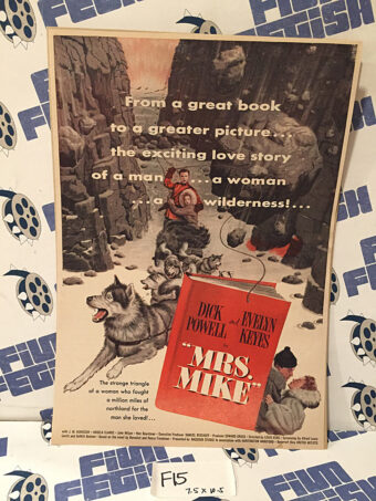 Mrs. Mike (1949) Original Full-Page Magazine Advertisement, Dick Powell, Evelyn Keyes [F15]