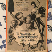 The Wife of Monte Cristo (1946) Original Full-Page Magazine Advertisement, John Loder, Lenore Aubert [F26]