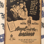 Angel and the Badman (1947) Original Full-Page Magazine Advertisement, John Wayne, Gail Russell [F28]