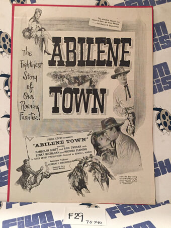 Abilene Town (1946) Original Full-Page Magazine Advertisement, Randolph Scott, Ann Dvorak [F29]