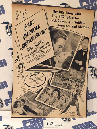 Earl Carroll Sketchbook (1946) Original Full-Page Magazine Advertisement, Constance Moore, William Marshall [F34]