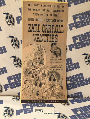 Earl Carroll Vanities (1945) Original Full-Page Magazine Advertisement, Dennis O’Keefe, Constance Moore [F39]