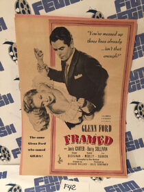 Framed (1947) Original Full-Page Magazine Advertisement, Glenn Ford, Janis Carter [F42]