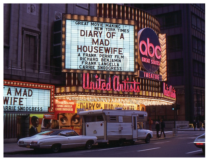 United Artists ABC Great States Theatre (1970) Diary of a Mad Housewife Marquee Photo [210907-2]