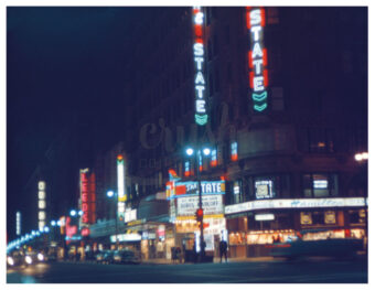 The State Theatre Downtown Los Angeles (1963) Boris Karloff Corridors of Blood Marquee [221010-21]